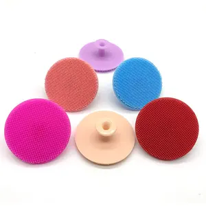 Wholesale Face Wash Exfoliator Round Silicone Face Scrubber Reusable Facial Cleansing Brush For Cleaning Skin Care