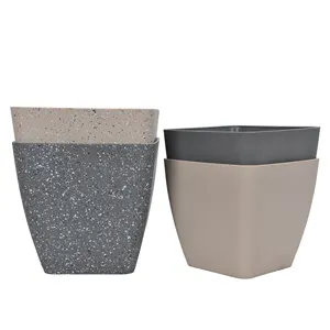 Vasos plásticos para jardinagem interna, para plantas, jardim, decoração de casa e potes de flores de jardim