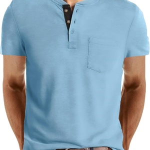 Custom Brand Mens Casual Short Sleeve Knitted <b>Polyester</b> O-Neck T-<b>Shirts</b> with Sublimation Printed Anti-Pilling Pocket Breathable - Product Image 3