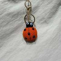 Porte-clés en crochet insecte mignon, breloques de sac personnalisées faites à la main, porte-clés amigurumi en crochet, porte-clés en peluche douce en forme de coccinelle, cadeaux