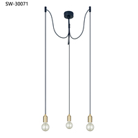 Luminaire suspendu vintage réglable en fer décoratif à plusieurs têtes en forme d'araignée pour salle à manger