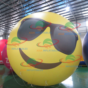 Visage gonflable ronde jaune, émoticône souriant, publicité, nouveau, - Product Image 4