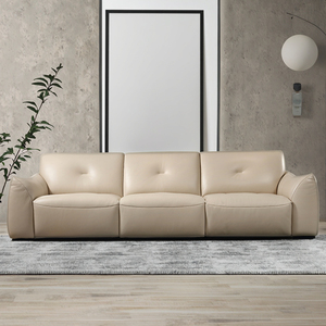 Bộ ghế <span class=keywords><strong>sofa</strong></span> hiện đại cao cấp ba chỗ ngồi bằng da nâu, có thể kéo dài, kiểu mô đun, dùng cho phòng khách, có chức năng ngả lưng điện. - Product Image 2