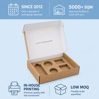 Boîte d'expédition personnalisée en carton ondulé Kraft avec insert sur mesure pour produits cosmétiques et soins de la peau – Vente en gros directe usine OEM