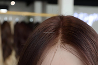 Cuticule de qualité supérieure alignée cheveux européens brun chocolat avec des tons chauds Luxe HD Lace Top perruque nœuds réalistes pour les femmes perte de cheveux