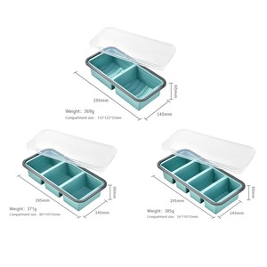 Hot Selling Household Food Storage Mold Silicone Partition Storage Food <b>Frozen</b> <b>Lunch</b> <b>Box</b> with Lid - Product Image 2