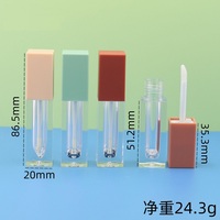 Tube carré givré de 3 ml pour brillant à lèvres, flacon transparent vide pour blush – Matériel d'emballage cosmétique du fabricant