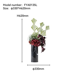 Nhà Máy Trực Tiếp Bất Cảm Ứng Handmade Nhân Tạo Bó Hoa Màu Đỏ Hỗn Hợp Trang Trí Nội Thất Lụa Faux Hoa Cho Thiết Kế Nội Thất Trang Trí Nội Thất - Product Image 4