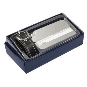 Elegante Etiqueta de Metal para Equipaje con Correa de Cuero y Placa para Nombre, para Bolsas de Viaje - Product Image 2