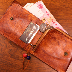 Portefeuille en cuir d'inspiration vintage pour hommes et femmes avec accès facile et rangement organisé pour cartes - Product Image 2