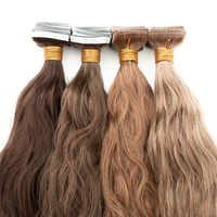 Extensions de cheveux naturels SDD à ondulations naturelles, en bandes adhésives, cheveux humains, trame invisible, vente en gros pour salons, extensions adhésives sans couture
