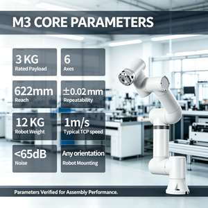 Bras robotique collaboratif SWJD 3 kg à 6 axes, portée de 622 mm, robot de préhension et de placement pour laboratoire, enseignement et systèmes d'automatisation légère - Product Image 2