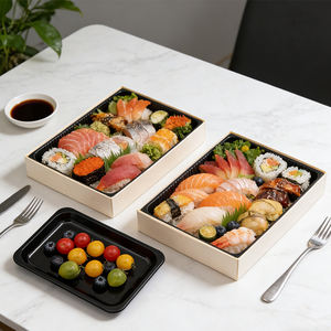 <span class=keywords><strong>Plateau</strong></span> <span class=keywords><strong>de</strong></span> service rectangulaire en plastique personnalisé pour la viande, les fruits <span class=keywords><strong>de</strong></span> <span class=keywords><strong>mer</strong></span> et les aliments frais, <span class=keywords><strong>plateau</strong></span> <span class=keywords><strong>de</strong></span> service en plastique personnalisé pour les fêtes - Product Image 2