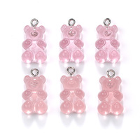 Nouveau porte-clés en résine en forme d'ours, accessoires de bijoux DIY, bracelet et collier, produit transfrontalier très vendu