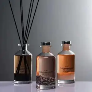 Empty Reed 100ml 200ml 300ml 500ml Diffuser Bottle Clear Reed Diffuser Bottles Reed Diffuser Glass Bottle With Cork