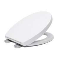 Siège de toilette en PP de style européen, fermeture douce, facile à nettoyer, couvercle de toilette en plastique à montage supérieur, dégagement rapide, accessoire sanitaire
