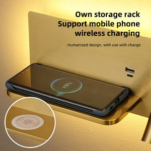 La lampada <span class=keywords><strong>da</strong></span> <span class=keywords><strong>parete</strong></span> dell'hotel di vendita diretta della fabbrica viene fornita con ricarica USB, ricarica di tipo C e funzioni di ricarica Wireless lampada <span class=keywords><strong>da</strong></span> comodino - Product Image 3