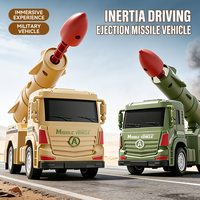 Nouveau Jouet Lanceur de Missiles Simulé à Inertie en Plastique pour Enfants, Modèle de Véhicule de Transport d'Ingénierie à Friction à Rétrofriction, Mini Voiture pour
