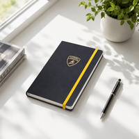 Carnet personnalisé avec logo de marque, couverture en cuir PU A5, impression personnalisée, vente en gros pour le bureau, cadeau promotionnel d'entreprise