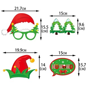 Pafu – Lot de 32 accessoires de photomaton de Noël, bâtons photo amusants pour fêtes de fin d'année, décorations de fête de famille de Noël - Product Image 3