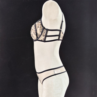 Haute qualité Ultra mince Sexy soutien-gorge ensemble dentelle broderie sous-vêtements push-up dentelle Bikini culotte pour gros seins Logo positionné taille