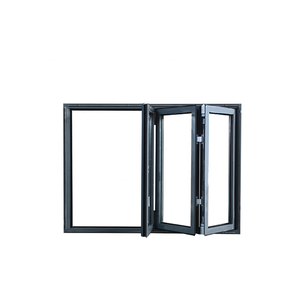 Dernières fenêtres à double vitrage insonorisées en aluminium anodisé noir Fenêtres à double vitrage pliantes Porte et fenêtre en aluminium - Product Image 2