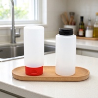 Bouteilles souples en plastique personnalisées de qualité alimentaire 300 ml et 500 ml pour sauces, idéales pour les plats à emporter, les bento, la cuisine, les pique-niques, vente en gros