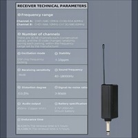 Système de Microphone Sans Fil Karaoké Dynamique Haute Qualité 2.4G à 4 Canaux pour Scène, KTV, Église et Discours