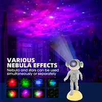 Nouveau projecteur d'étoiles astronaute amélioré, veilleuse avec télécommande, haut-parleur, lampe de plafond galaxie et nébuleuse, cadeau de Noël