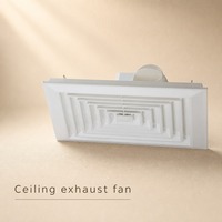 Ventilateur d'extraction de plafond carré 24 pouces, haute performance, silencieux, pour salle de bain, douche et cuisine domestique