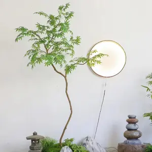 Nordic Ins style landscaping green maple leaf tree artificial green plant for window display room office interior decoration
