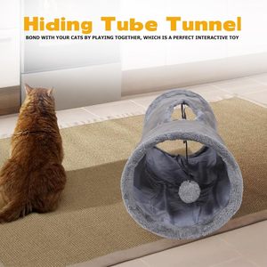 Túnel Plegable de Gamuza para Mascotas con Pelota, Túnel para Gatos - Product Image 6