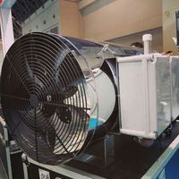 Haute qualité 64500kcal/h éleveur de volaille couche système d'élevage de poulets de chair chauffage électrique à air chaud avec chariot portable