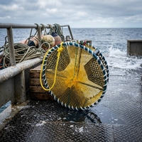 Piège cylindrique pour poulpes et crabes, panier à crabes en maille d'acier