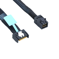 Câble d'extension de données pour disque dur de serveur PCI-E 5.0 GEN5 MCIO 4i vers Mini SAS HD SFF-8643, vente directe d'usine