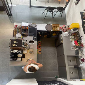 Station de mélange en acier inoxydable avec porte-gobelets, finition brossée, anti-traces de doigts, pour bar, cocktail, club - Product Image 6