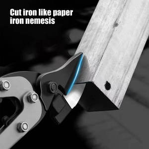 Tijeras Industriales de Aviación de 10 Pulgadas con Mango de Cerámica, Borde Dentado de Acero Inoxidable y Bloqueo de Seguridad para Cortar Alambres Metálicos - Product Image 5