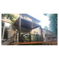 Gazebo6 de jardín exterior con techo de metal grande con parte superior de acero por 12 pérgola moderna 6 con lados de cierre