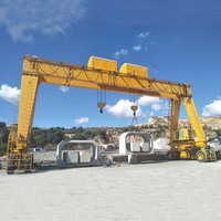 Estructura de acero Doble viga Neumático de goma Grúa de pórtico 32-40 Ton Motor diésel Control PLC Operado a distancia