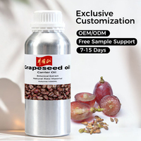 Huile de pépins de raisin 100% pure pressée à froid, à point de fumée élevé, enrichie en vitamine E naturelle, idéale pour les massages en salon et les soins de la peau, qualité supérieure