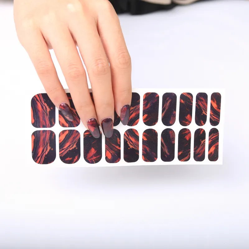 20 Strips Nail Beauty Stickers Custom Nieuwe Fancy Ontwerp Nagellak Strips