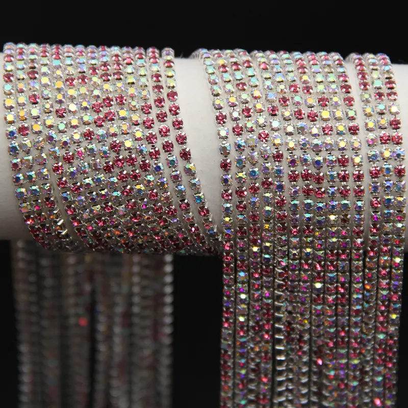 Fabrika toptan yüksek kalite kristal pençe zincir dekorasyon zinciri taklidi giysi aksesuarları