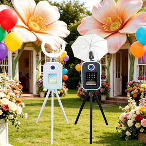 Photomaton <span class=keywords><strong>portable</strong></span> avec support pour iPad, support de sol pour selfie, kiosque photo, photomaton selfie, DSLR, iPad - Product Image 1