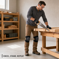 Genouillères de travail souples OEM en gros avec embout rembourré et sangles en néoprène respirantes réglables pour le revêtement de sol, la pose de carrelage et le jardinage