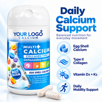 Capsules de calcium de coquille d'œuf, collagène de type II, vitamines D3 et K2, complément alimentaire pour la nutrition osseuse, OEM, ODM, marque privée, vente en gros