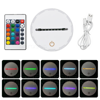 Base de lampe LED RGB multicolore alimentée par piles AA avec câble USB pour lampe de nuit à illusion photo 3D personnalisée en acrylique, nom de joueur, enseigne