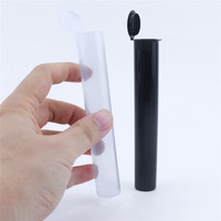 Tube de rangement classique en plastique de 115 mm avec bouchon à pression pour papiers à rouler et cônes pré-roulés – Écologique et étanche