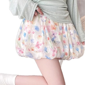 Gonna floreale 2025 da donna a vita alta dimagrante abbigliamento <span class=keywords><strong>premaman</strong></span> colorato in seta di ghiaccio sottile e Casual - Product Image 4