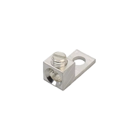 Borne de raccordement mécanique en aluminium doublement classée 600V TA-2 1B2U avec 2 conducteurs de 14 AWG, haute résistance, fixation par vis pour panneaux de disjoncteurs et applications de charge