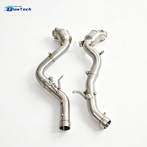 Downpipe de course en acier inoxydable 304 haute performance pour Mercedes Benz GT63 GT63S X290 M177 4.0L V8 bi-turbo, échappement à haut débit - Product Image 2